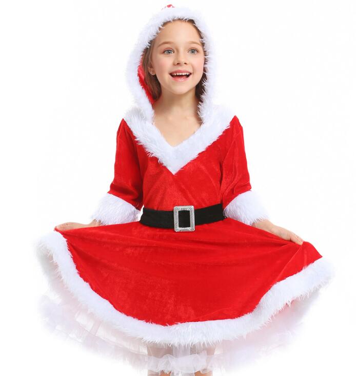 F68179 santa claus costume for girls